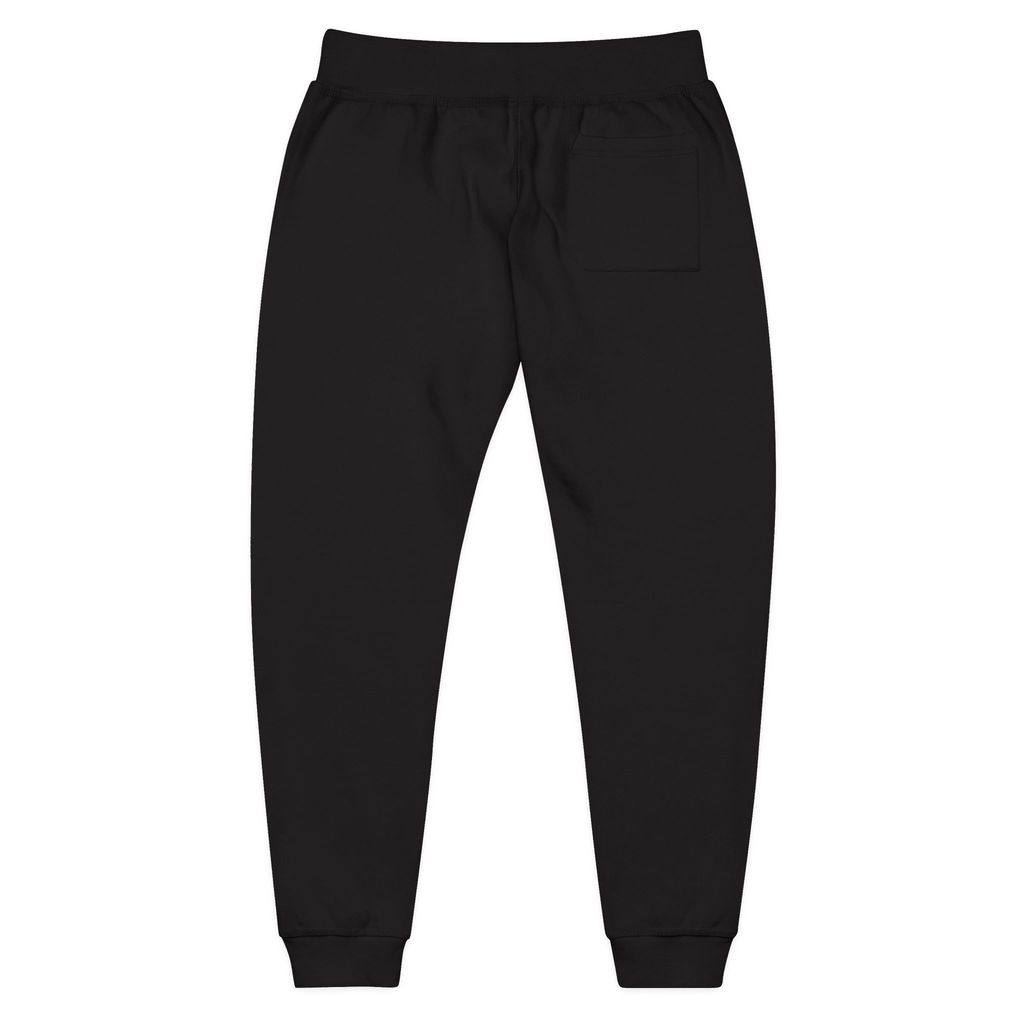 Embroidered Fleece Black Sweatpants
